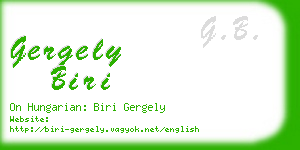 gergely biri business card